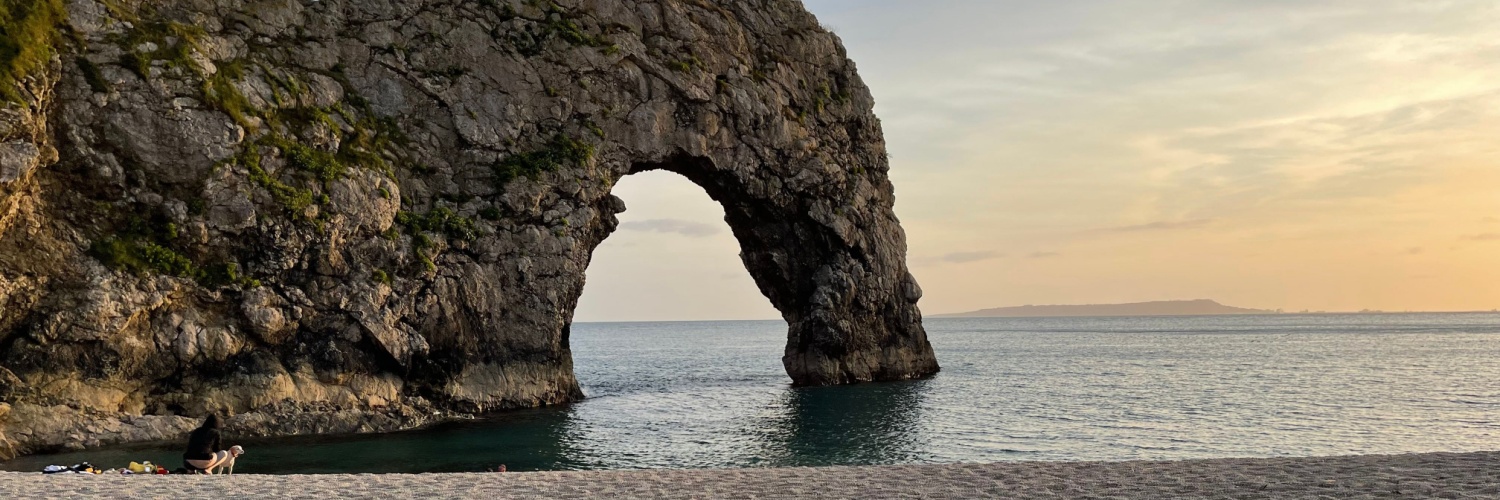 Durdle Door beach in Dorset.